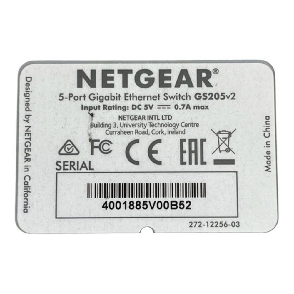 NETGEAR GS205 5-Port Gigabit Ethernet Switch Compact Desktop Splitter Used - Picture 5 of 5